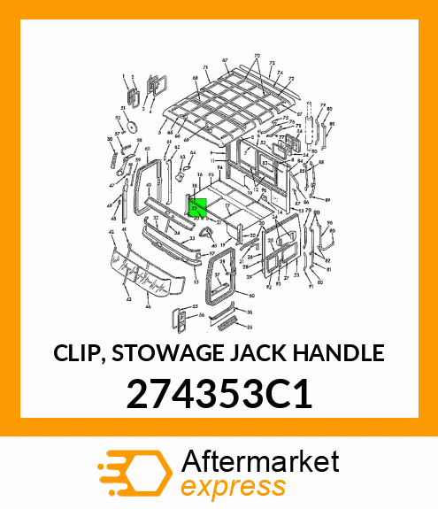 CLIP, STOWAGE JACK HANDLE 274353C1