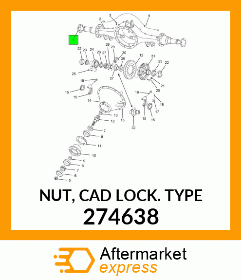 NUT, CAD LOCK TYPE 274638