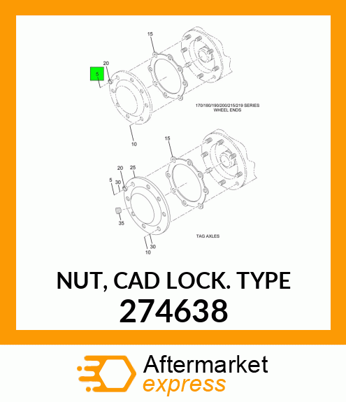 NUT, CAD LOCK TYPE 274638