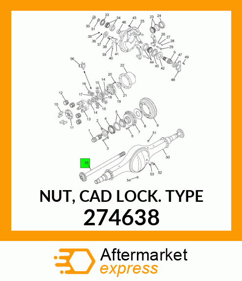 NUT, CAD LOCK TYPE 274638