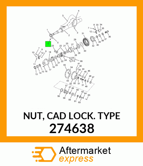 NUT, CAD LOCK TYPE 274638