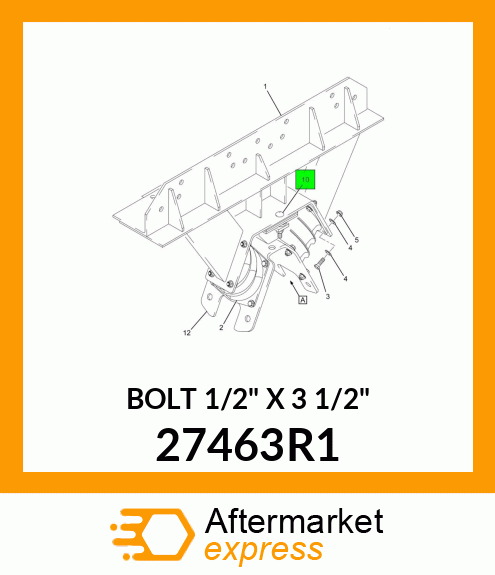 BOLT 1/2" X 3 1/2" 27463R1