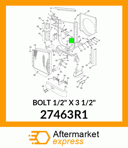 BOLT 1/2" X 3 1/2" 27463R1