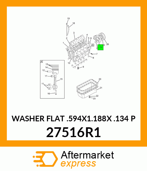 WASHER FLAT .594X1.188X .134 P 27516R1