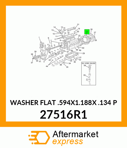 WASHER FLAT .594X1.188X .134 P 27516R1