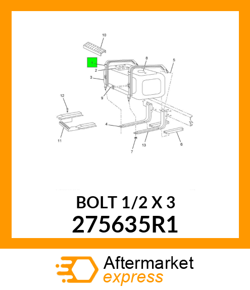 BOLT 1/2" X 3" 275635R1