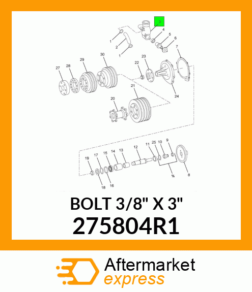 BOLT 3/8" X 3" 275804R1