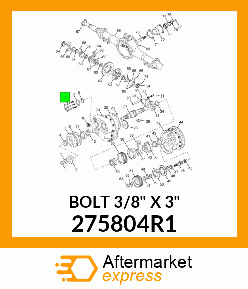 BOLT 3/8" X 3" 275804R1