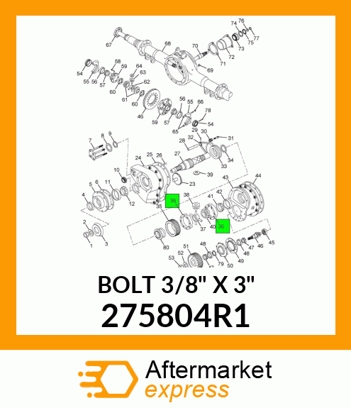 BOLT 3/8" X 3" 275804R1