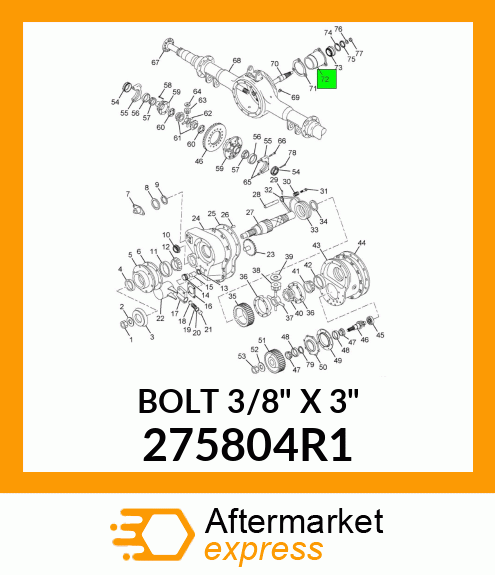 BOLT 3/8" X 3" 275804R1