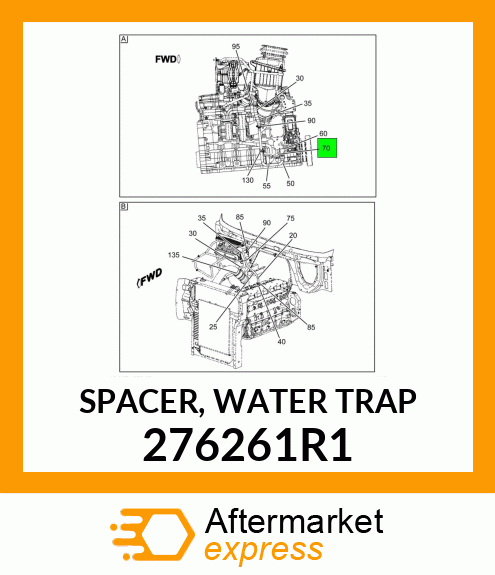 SPACER, WATER TRAP 276261R1