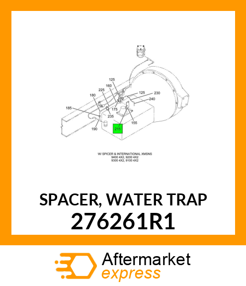 SPACER, WATER TRAP 276261R1