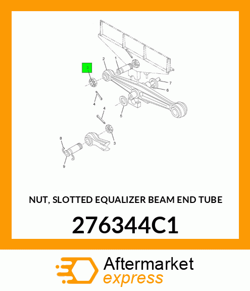 NUT, SLOTTED EQUALIZER BEAM END TUBE 276344C1