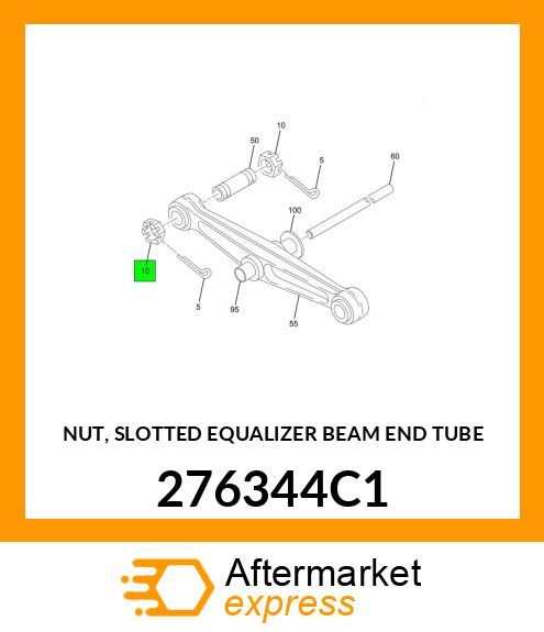 NUT, SLOTTED EQUALIZER BEAM END TUBE 276344C1