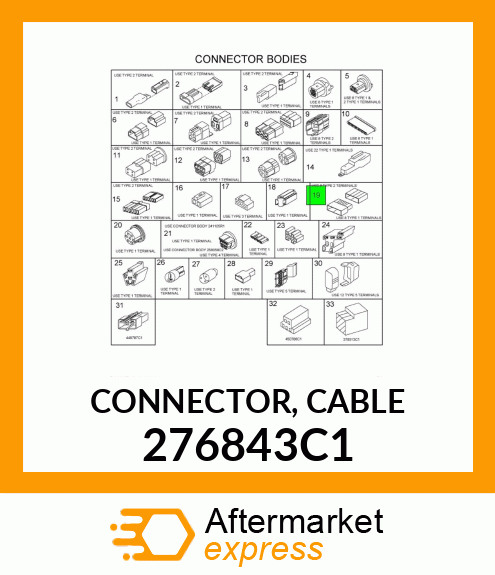 CONNECTOR, CABLE 276843C1