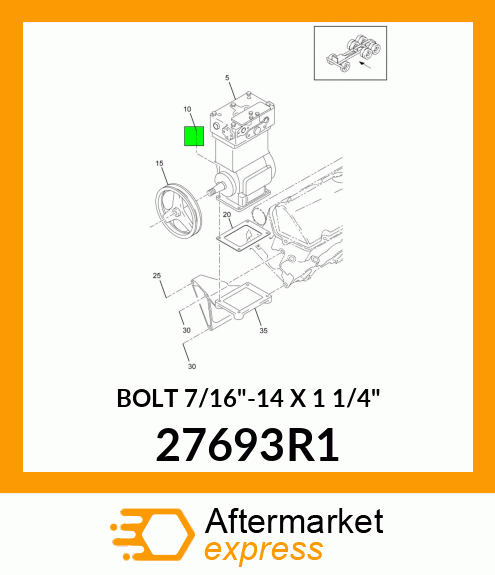BOLT 7/16"-14 X 1 1/4" 27693R1