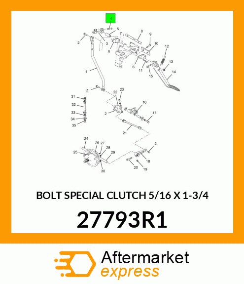 BOLT SPECIAL CLUTCH 5/16 X 1-3/4 27793R1