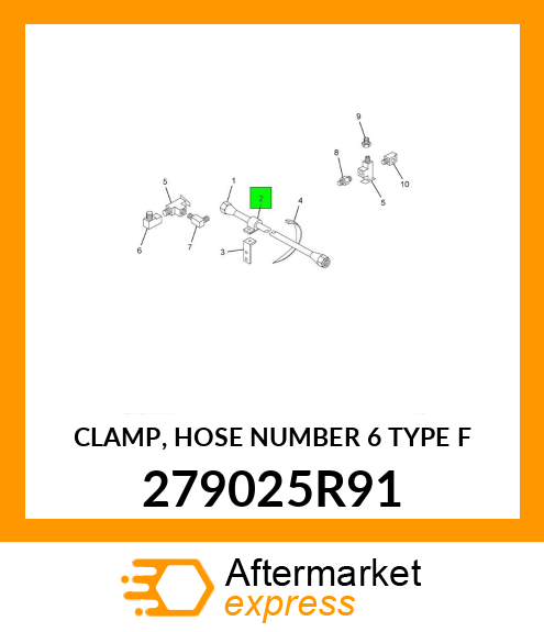 CLAMP, HOSE NUMBER 6 TYPE "F" 279025R91