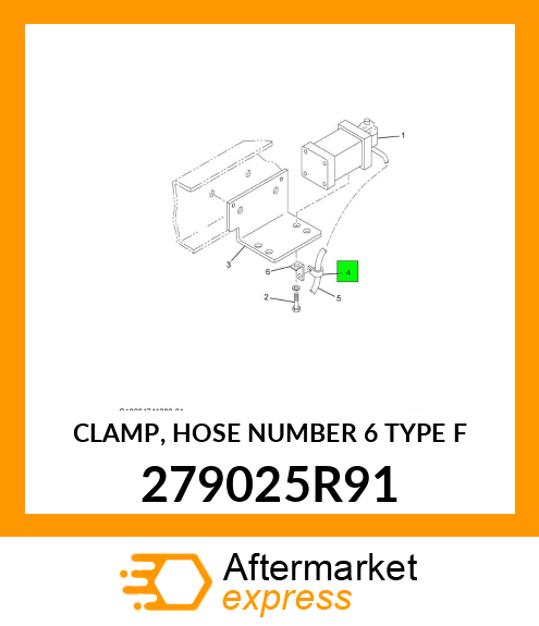 CLAMP, HOSE NUMBER 6 TYPE "F" 279025R91