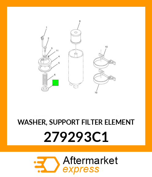 WASHER, SUPPORT FILTER ELEMENT 279293C1