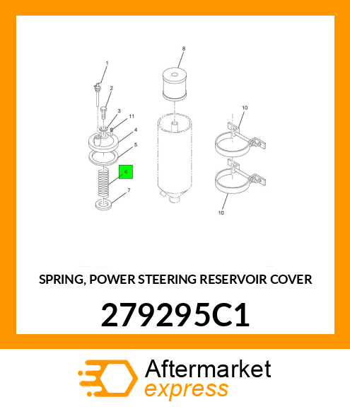 SPRING, POWER STEERING RESERVOIR COVER 279295C1