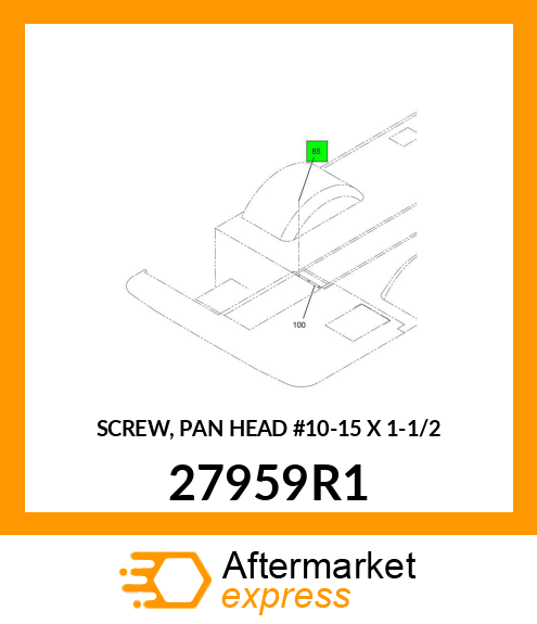 SCREW, PAN HEAD #10-15 X 1-1/2 27959R1