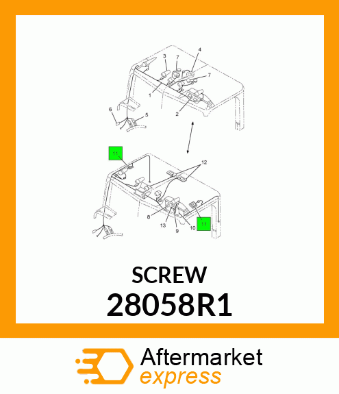 SCREW, OVAL HEAD #8 X 3/4" UNF 28058R1