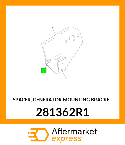SPACER, GENERATOR MOUNTING BRACKET 281362R1