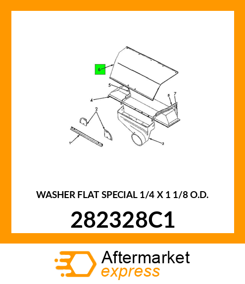 WASHER FLAT SPECIAL 1/4 X 1 1/8 O.D. 282328C1