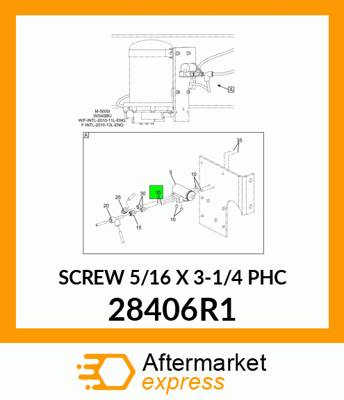 SCREW 5/16 X 3-1/4 PHC 28406R1