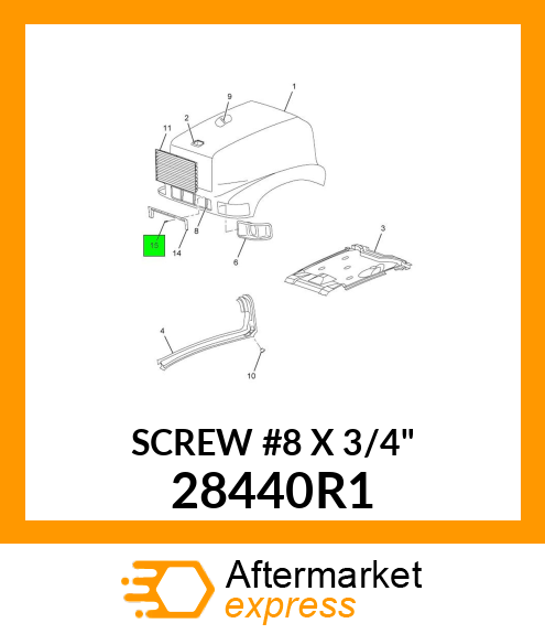 SCREW #8 X 3/4" 28440R1