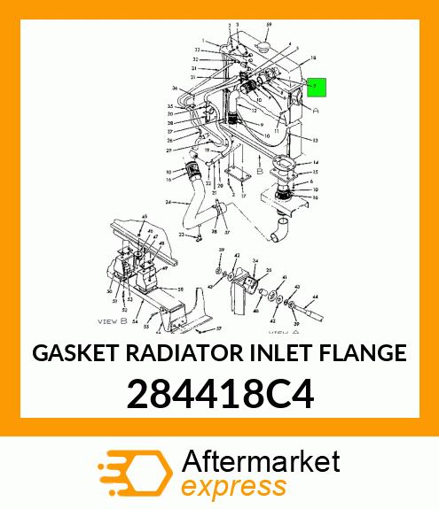 GASKET RADIATOR INLET FLANGE 284418C4