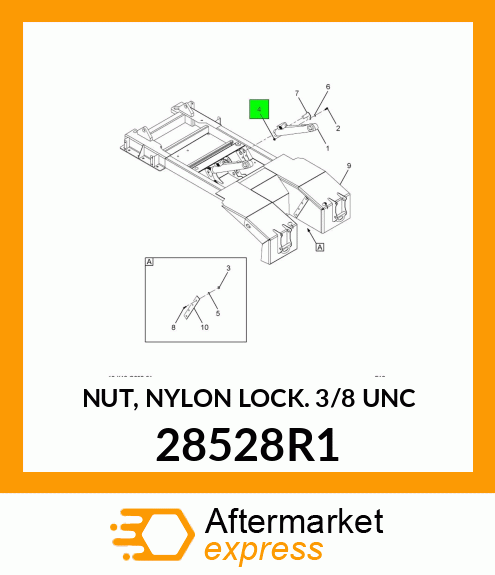 NUT, NYLON LOCK 3/8" UNC 28528R1