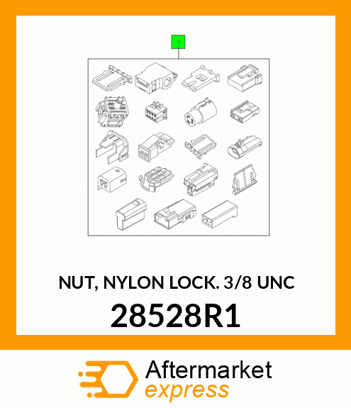 NUT, NYLON LOCK 3/8" UNC 28528R1