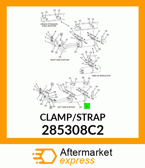 STRAP MUFFLER HANGER 285308C2