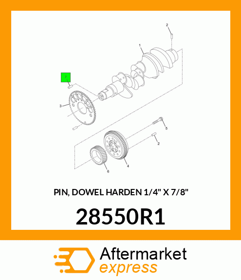 PIN, DOWEL HARDEN 1/4" X 7/8" 28550R1