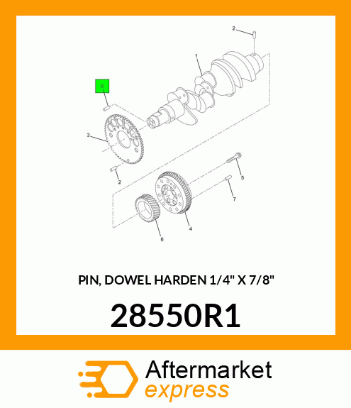 PIN, DOWEL HARDEN 1/4" X 7/8" 28550R1