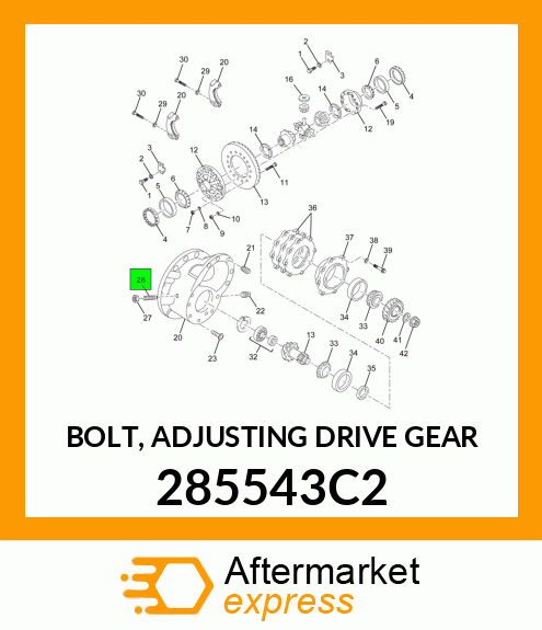 BOLT, ADJUSTING DRIVE GEAR 285543C2