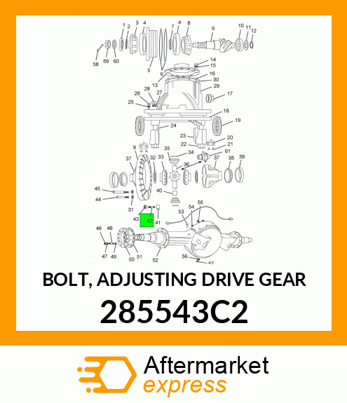 BOLT, ADJUSTING DRIVE GEAR 285543C2