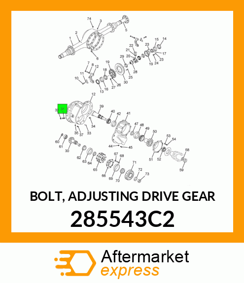 BOLT, ADJUSTING DRIVE GEAR 285543C2