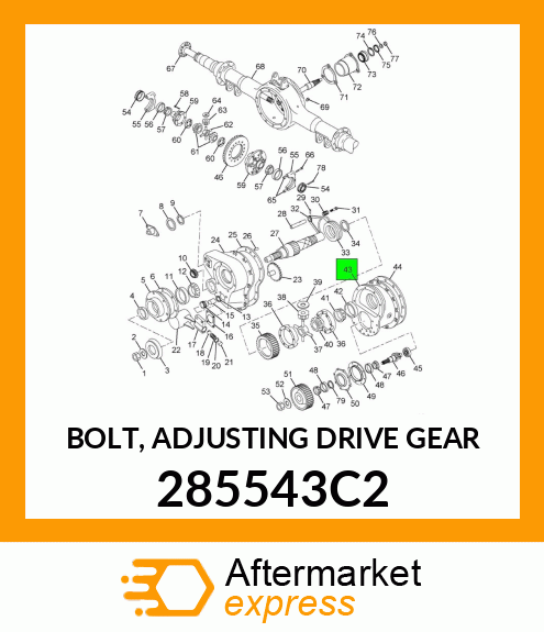 BOLT, ADJUSTING DRIVE GEAR 285543C2