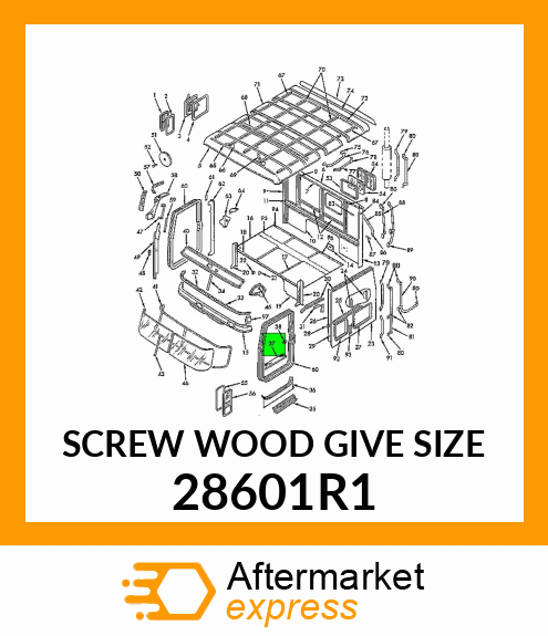 SCREW WOOD GIVE SIZE 28601R1