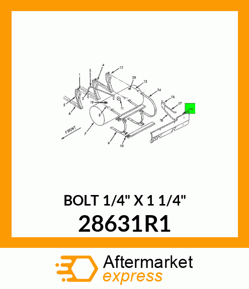 BOLT 1/4" X 1 1/4" 28631R1