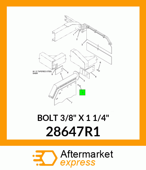 BOLT 3/8" X 1 1/4" 28647R1