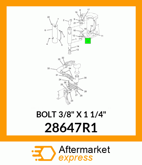 BOLT 3/8" X 1 1/4" 28647R1