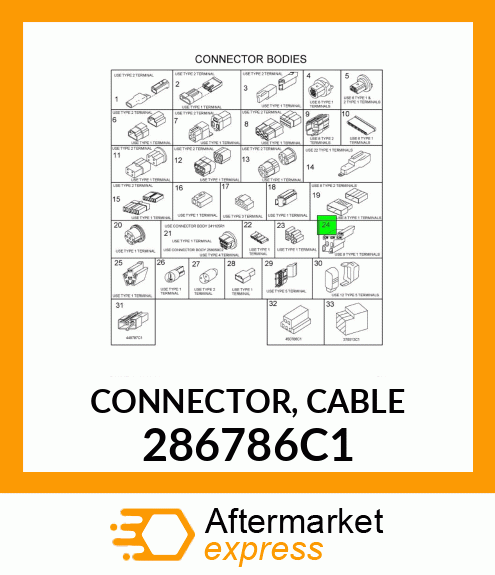 CONNECTOR, CABLE 286786C1