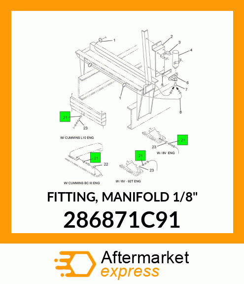 FITTING, MANIFOLD 1/8" 286871C91