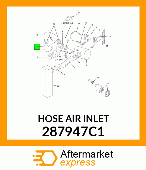 HOSE AIR INLET 287947C1