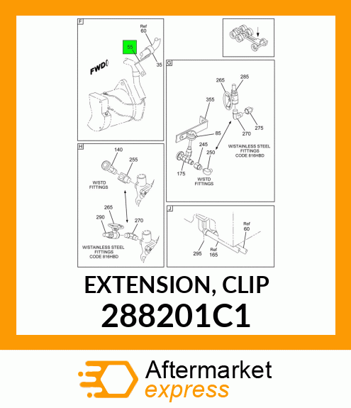 EXTENSION, CLIP 288201C1