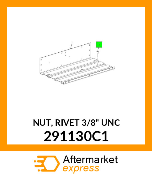 NUT, RIVET 3/8" UNC 291130C1